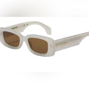 Palm Angels' 'Lala' rectangular glitter sunglasses
